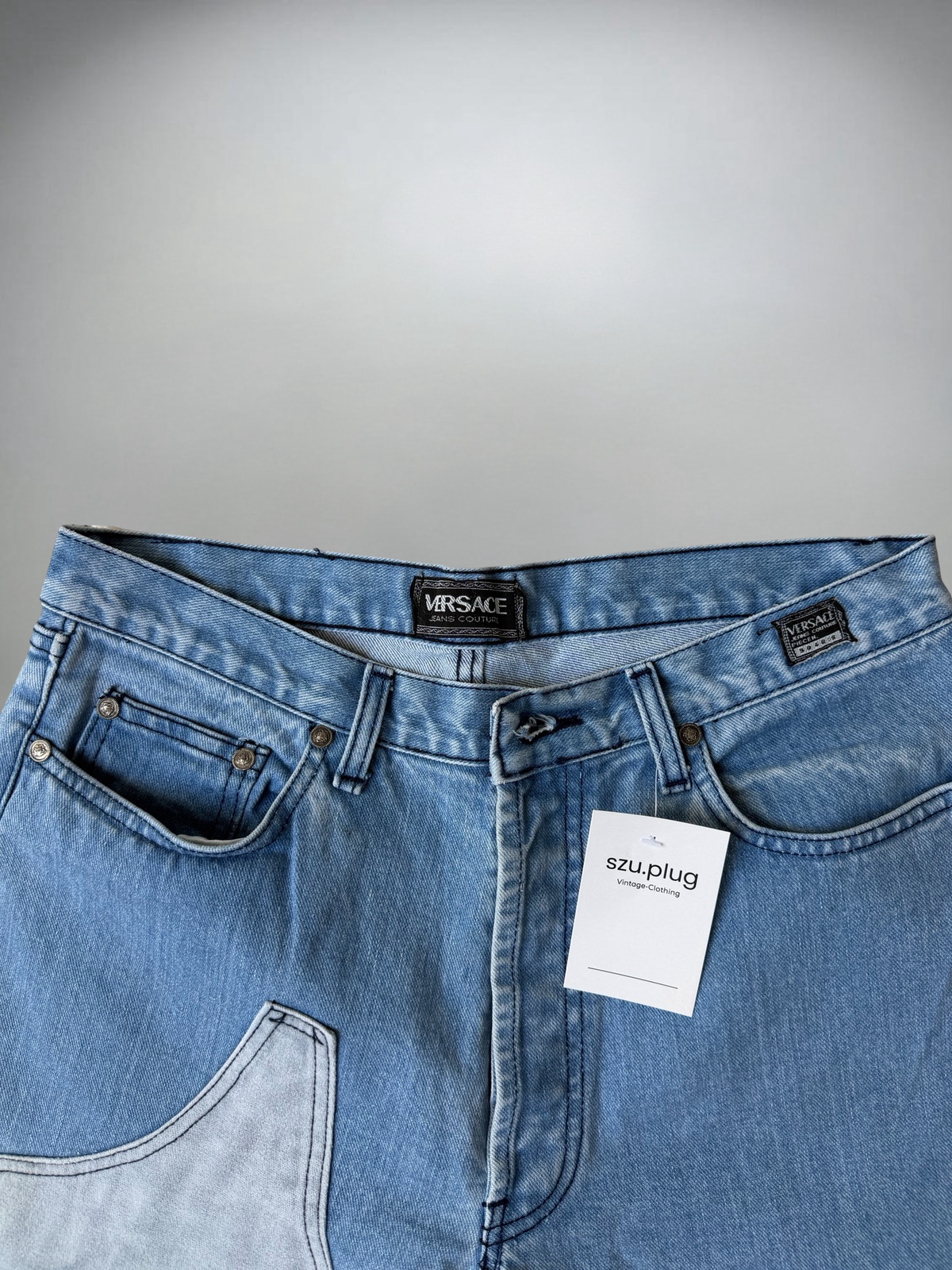 Vintage Versace Big Print Jeans (S-M)