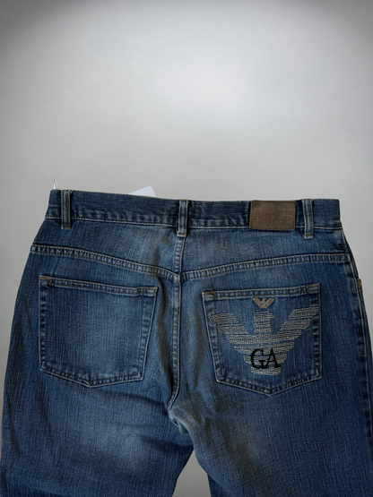 Vintage Armani Print Jeans (S-M)