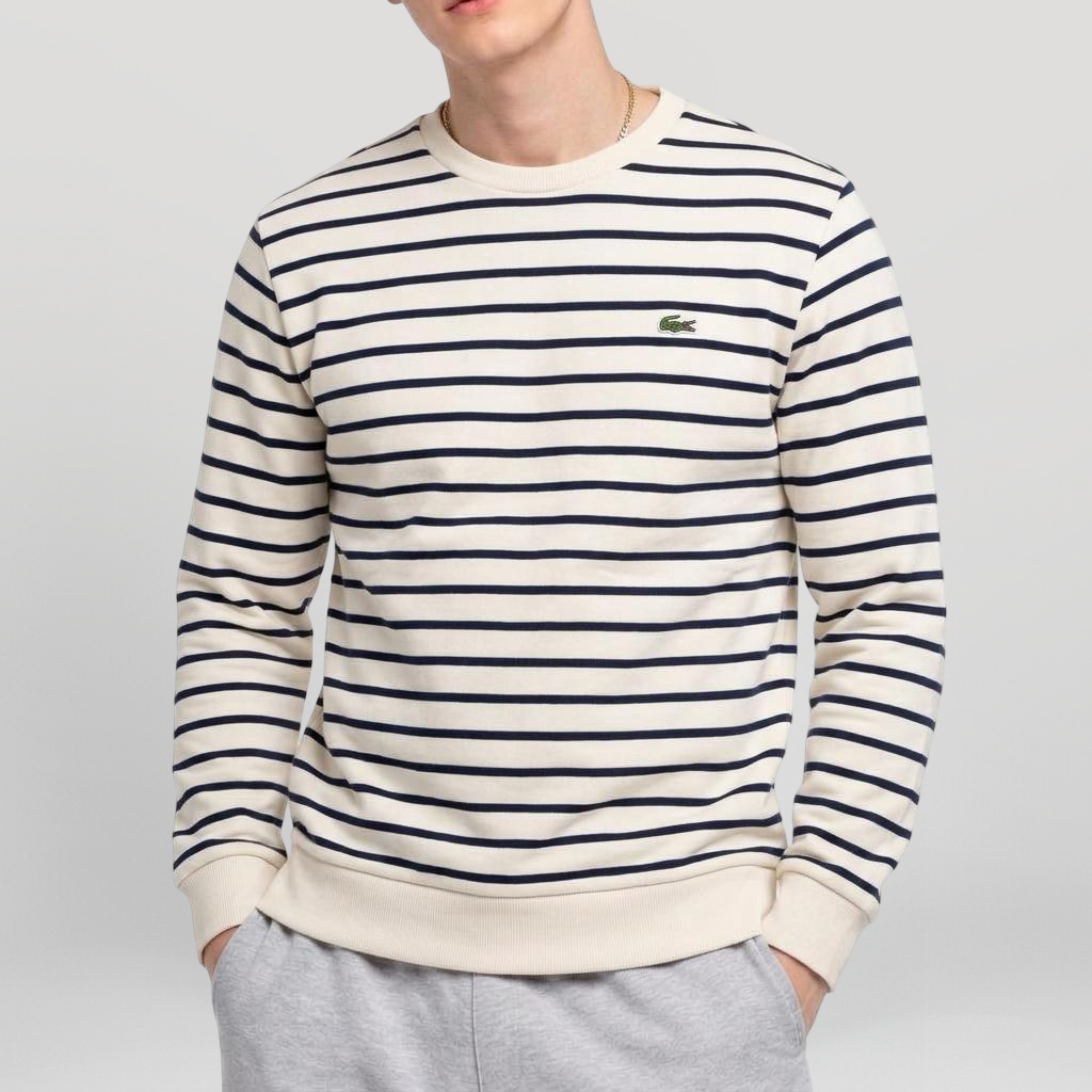 Vintage Lacoste Sweater (L) blaue Stripes